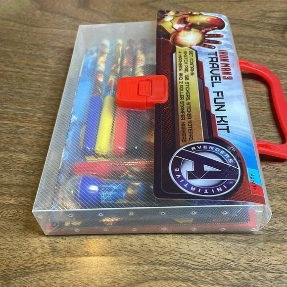 Ultimate Iron Man 3 Travel Fun Kit 150 Stickers Notepad 4 Markers 2 Stampers New - Picture 4 of 9